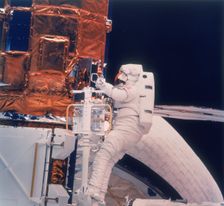 Astronaut on Shuttle mission 41-C, 1984. Creator: Unknown