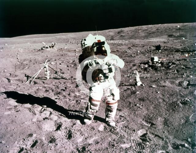 Astronaut John Young on the lunar surface, Apollo 16 mission, 21 April 1972. Creator: Charles Duke.