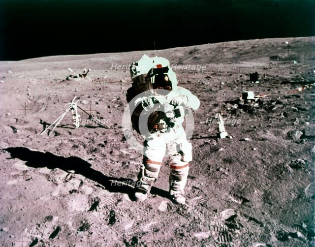 Astronaut John Young on the lunar surface, Apollo 16 mission, 21 April 1972. Creator: Charles Duke.