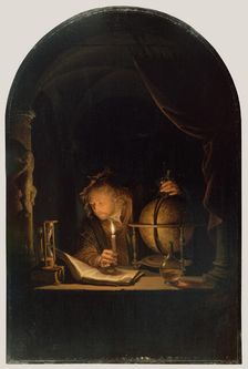 Astronomer by Candlelight, late 1650s. Creator: Gerrit Dou