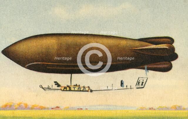 Astra Adjutant Reau airship, 1911, (1932). Creator: Unknown.