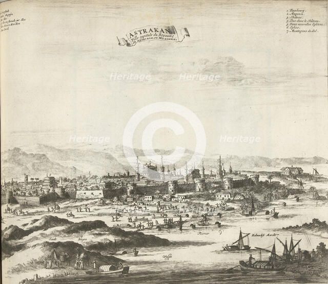 Astrakhan, 1726. Artist: Aa, Pieter van der (1659-1733)