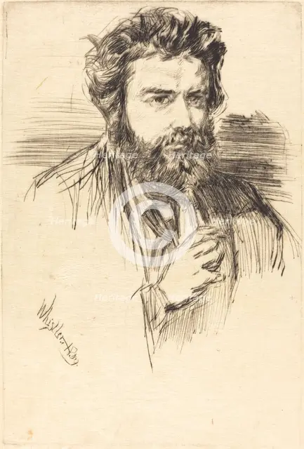 Astruc, A Literary Man, 1859. Creator: James Abbott McNeill Whistler.
