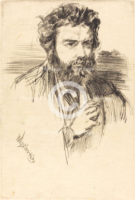 Astruc, A Literary Man, 1859. Creator: James Abbott McNeill Whistler.