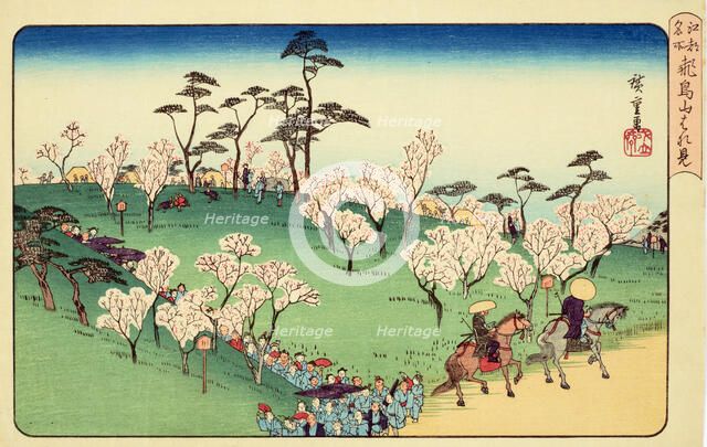 Asukayama Hanami (Cherry Blossom Viewing at Asukayama), 1950. Creator: Ando Hiroshige.