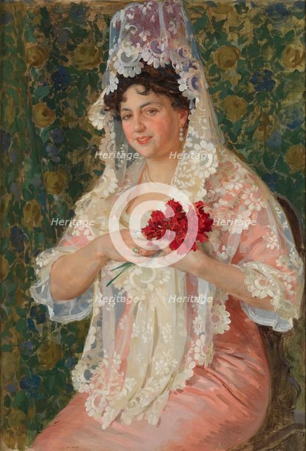 Asunción Castro Crespo, wife of the painter, 1914. Creator: Enric Simonet Lombardo.