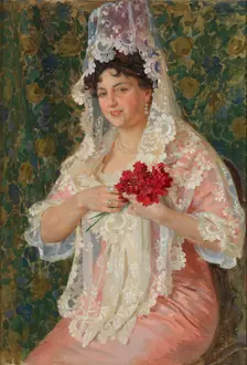 Asunción Castro Crespo, wife of the painter, 1914. Creator: Enric Simonet Lombardo