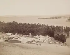 Asyut at the Time of the Annual Inundation of the Nile, 19th century. Creator: Anon