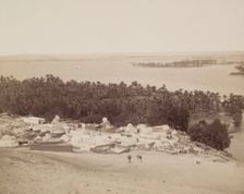 Asyut at the Time of the Annual Inundation of the Nile, 19th century. Creator: Anon