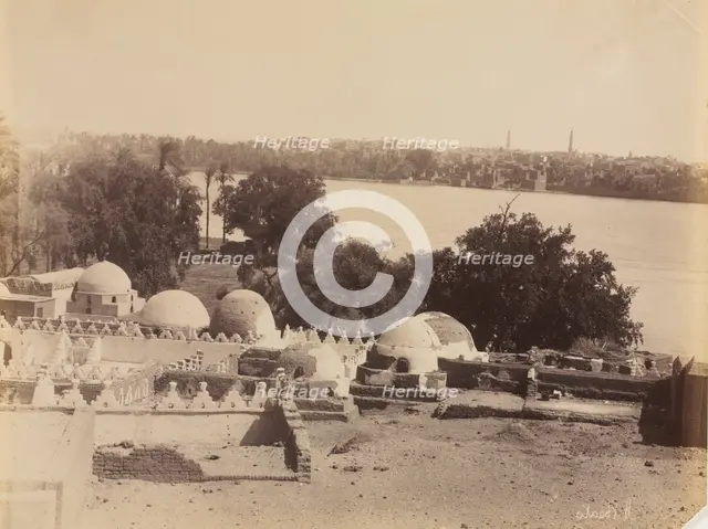 Asyut, View from the Mountain, c. 1870s -1880. Creator: Antonio Beato (British, c. 1825-1903).