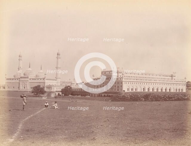Asafi Mosque and the Bara Imambara, Lucknow, India, 1860s-70s. Creator: Unknown.
