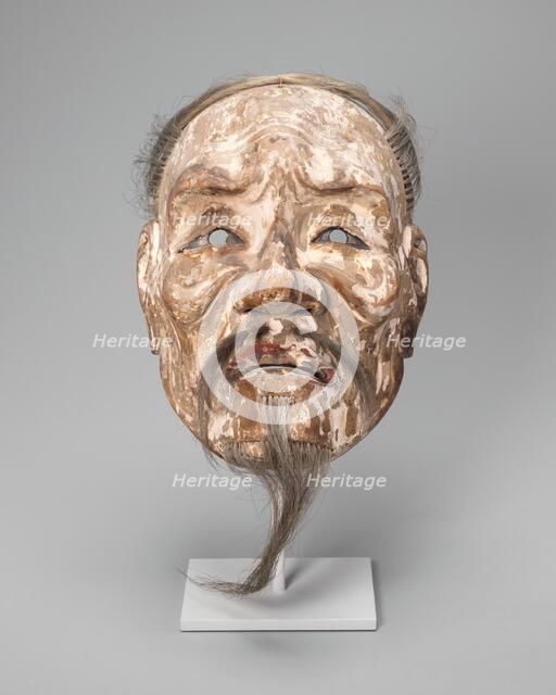 Asakurajô (Old Man Asakura) Noh mask, 16th century. Creator: Unknown.