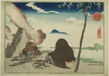 Asakusa Imado, from the series "Famous Places in the Eastern Capital (Toto Meisho)", c. 1832/33. Creator: Utagawa Kuniyoshi