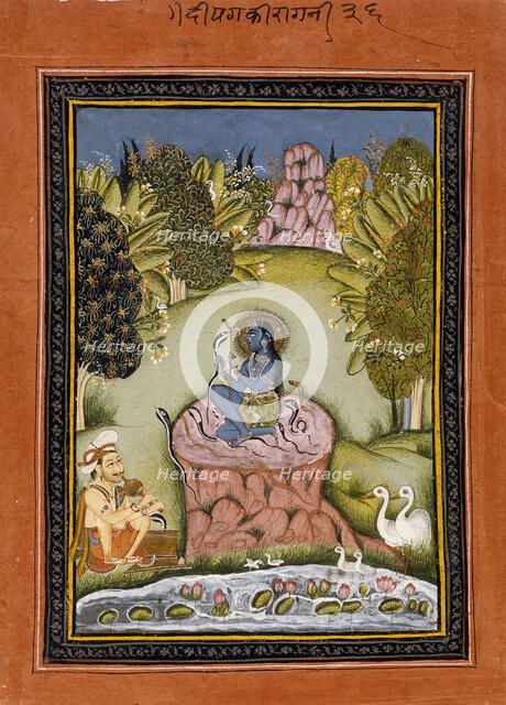 Asavari Ragini, the Fourth Wife of Shri Raga, Folio from a Ragamala (Garland of Melodies), c1790. Creator: Unknown.