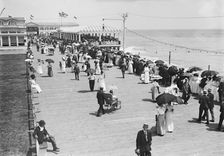 Asbury - Board walk & esplanade review, 1911. Creator: Bain News Service