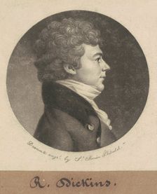 Asbury Dickins, 1801. Creator: Charles Balthazar Julien Févret de Saint-Mémin