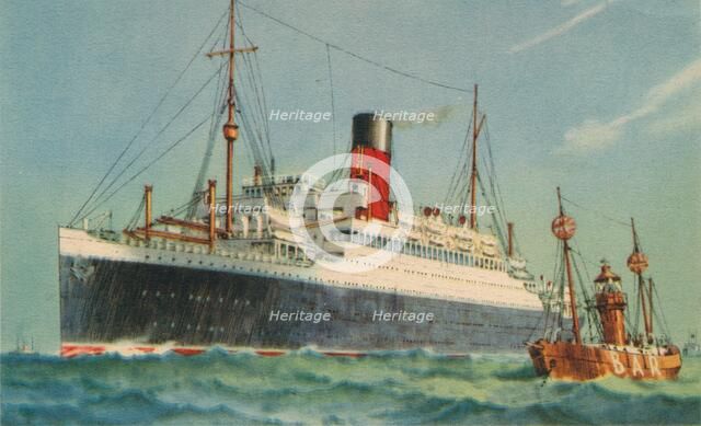 Ascania, Cunard White Star, 1920s. Artist: Unknown