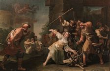 Ascanius shoots the stag of Silvia , 1779. Creator: Gallinoni, Paolo (active 1778-1779)