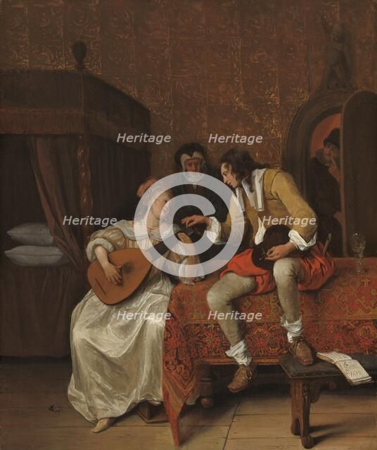 Ascagnes and Lucelle (The Music Lesson), 1667. Creator: Jan Steen.