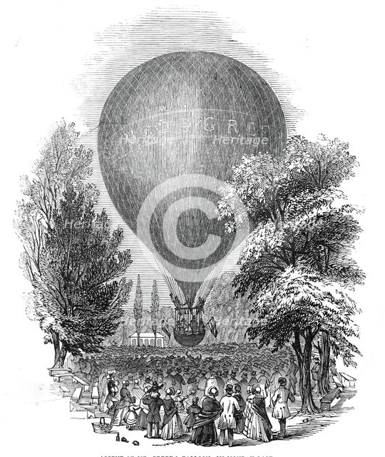 Ascent of Mr Green's Balloon, 1845. Creator: Unknown.