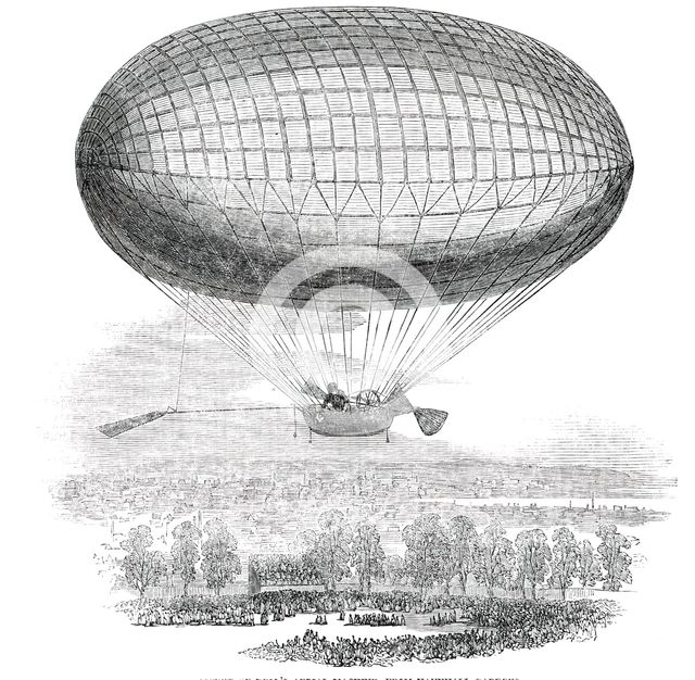 Ascent of Bell's Aerial Machine, from Vauxhall Gardens, 1850. Creator: Unknown.