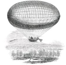 Ascent of Bell's Aerial Machine, from Vauxhall Gardens, 1850. Creator: Unknown