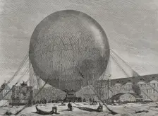 Ascent of the Captive Balloon in the Tuileries Garden, Paris Universal Exhibition, July 18, 1878. Creator: Tomás Carlos Capuz