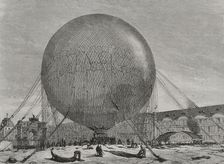 Ascent of the Captive Balloon in the Tuileries Garden, Paris Universal Exhibition, July 18, 1878. Creator: Tomás Carlos Capuz