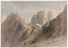 Ascent of the Lower Range of Sinai, 1839. Creator: David Roberts (British, 1796-1864)