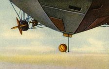 Ascent of zeppelin, Arctic expedition, 1932. Creator: Unknown