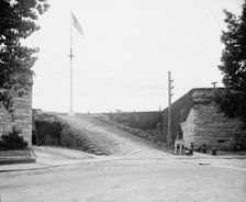 Ascent to the flagstaff, Fort Monroe, Va., between 1900 and 1910. Creator: Unknown