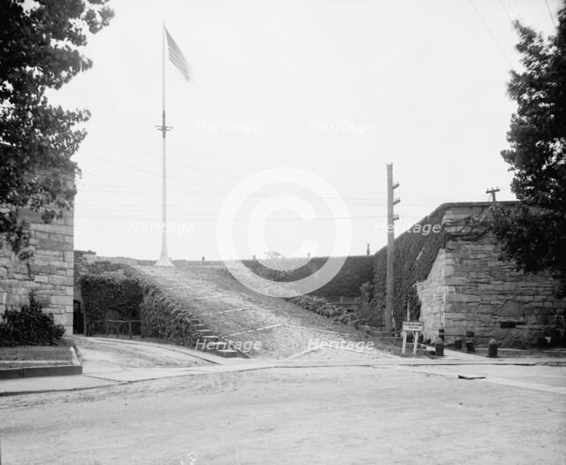 Ascent to the flagstaff, Fort Monroe, Va., between 1900 and 1910. Creator: Unknown.