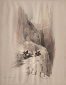Ascent to the Summit of Sinai, 1839. Creator: David Roberts (British, 1796-1864)