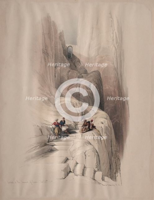 Ascent to the Summit of Sinai, 1839. Creator: David Roberts (British, 1796-1864).