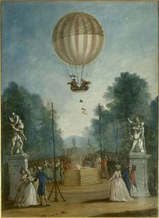 Ascension of Charles and Robert, at the Tuileries, December 1, 1783. Creator: Unknown