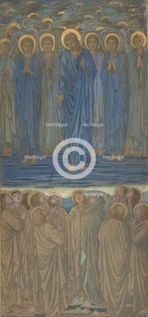 Ascension of Christ (Acts I, 1-9): Study for stained-glass window, ca. 1875-84. Creator: Sir Edward Coley Burne-Jones.