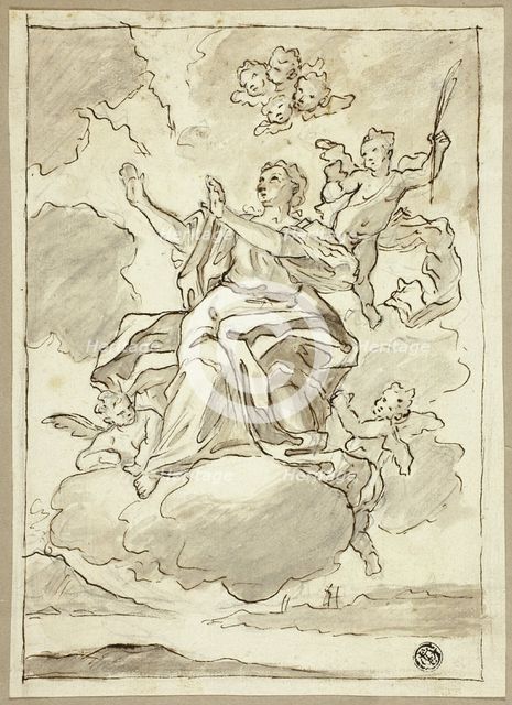 Ascension of Female Saint, n.d. Creator: Martino Altomonte.