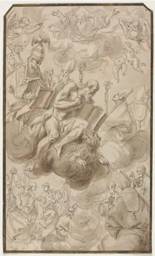 Ascension of Saint Jerome, 1600s. Creator: Karel Skréta (Czech, 1610-1674)