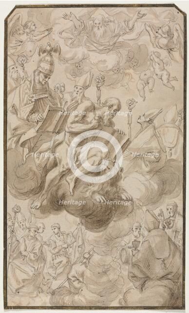 Ascension of Saint Jerome, 1600s. Creator: Karel Skréta (Czech, 1610-1674).