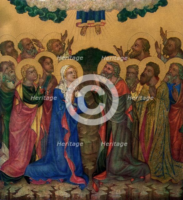 'Ascension', c1350 (1955).Artist: Master of the Vyssi Brod Altar