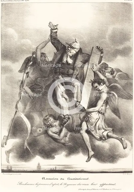 Ascension du Constitutionnel, 1830/1835. Creator: Aubert.