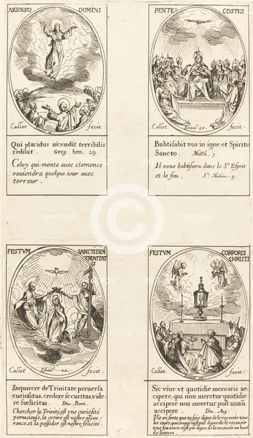 Ascension; Pentacost; Trinity; Corpus Christi. Creator: Jacques Callot.