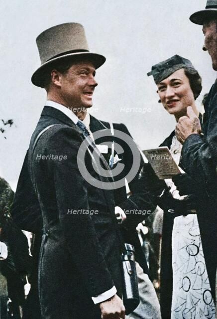 'Ascot, June, 1935 - King Edward, then Prince of Wales, with Mrs. Simpson', 1937. Creator: Unknown.