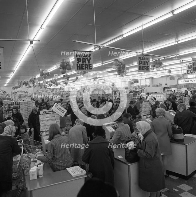 Asda supermarket, 1969. Creator: Michael Walters.