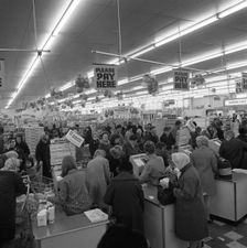 Asda supermarket, 1969. Creator: Michael Walters