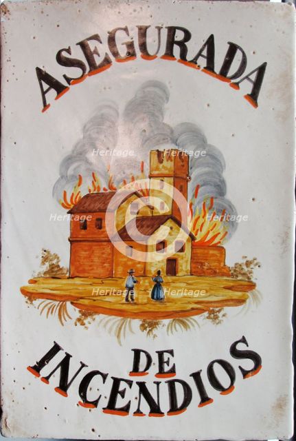 Asegurada de incendios, Second Half of the 19th cen.. Creator: Anonymous.