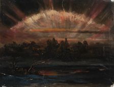 Asgardsreia, sketch, 1849. Creator: Nils Jakob Blommer