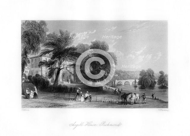 Asgill House, Richmond upon Thames, 19th century.Artist: T Fleming