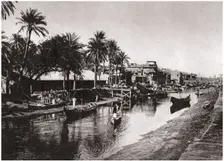 Ashar Creek leading to the Shatt al-Arab, Basra, Iraq, 1925.Artist: A Kerim