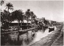 Ashar Creek leading to the Shatt al-Arab, Basra, Iraq, 1925.Artist: A Kerim